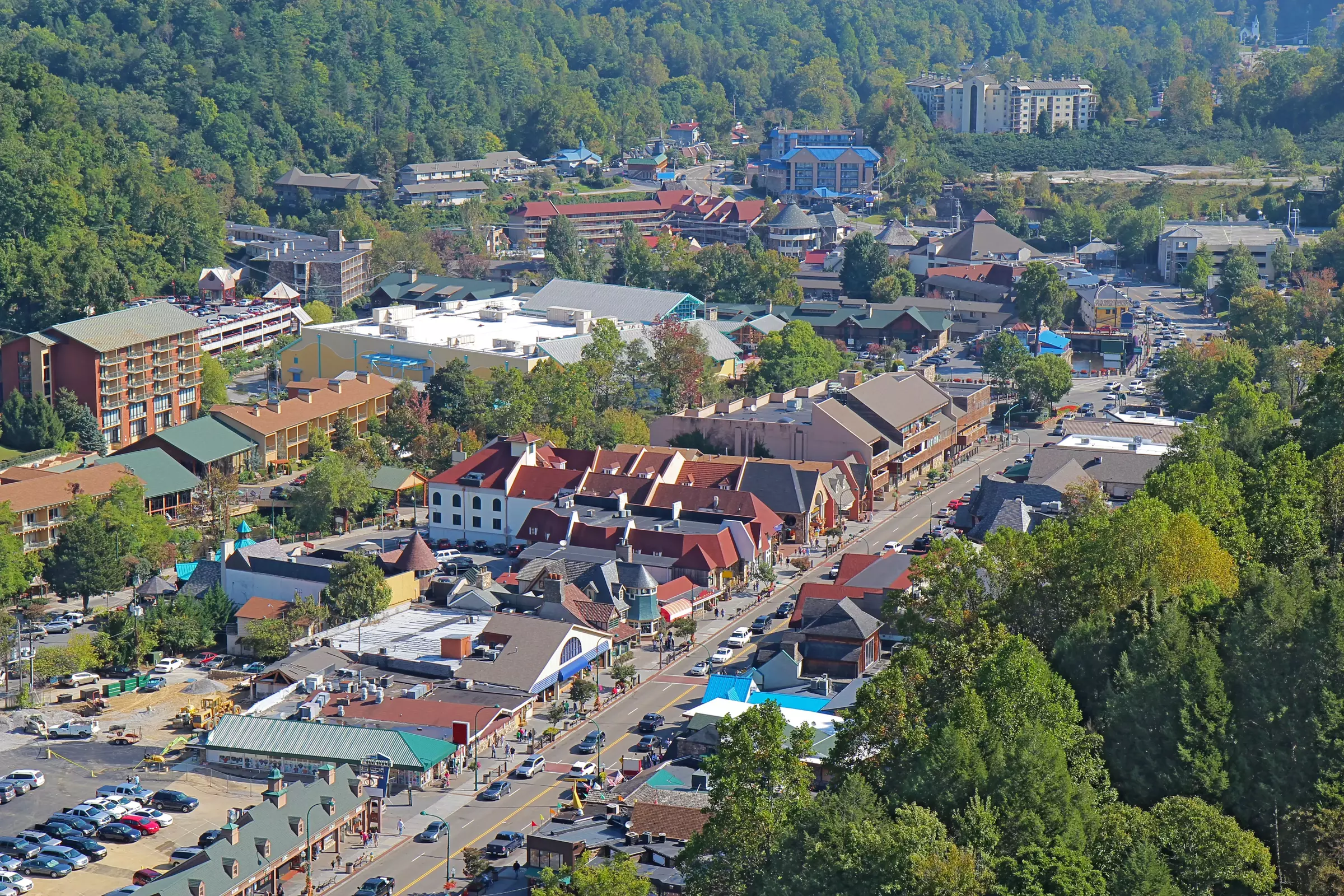 view of downtown Gatlinburg
